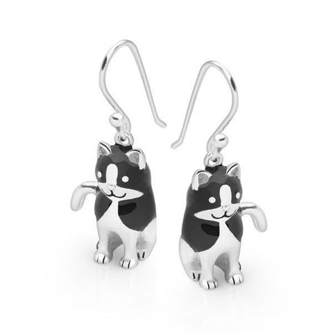 Black Kitty Earrings