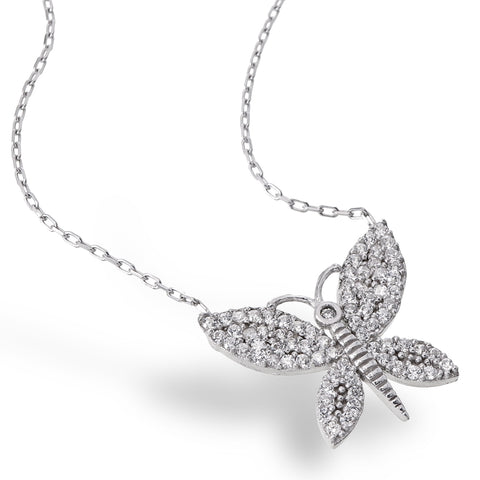 Sparkly Butterfly Necklace