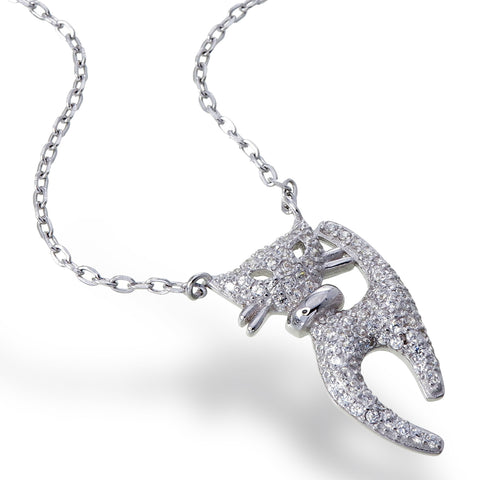 Zirconia Kitten Necklace