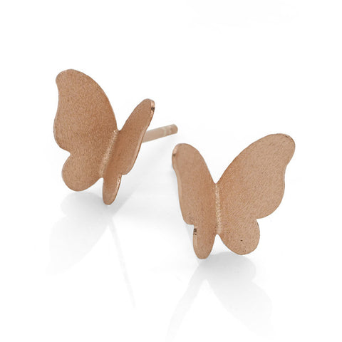Rose Gold Flutter Studs