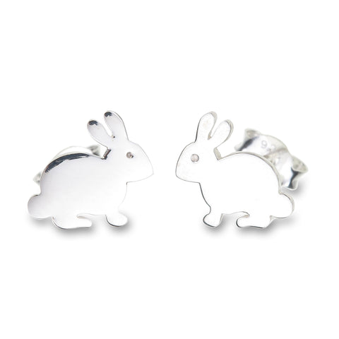 Silver Rabbit Studs