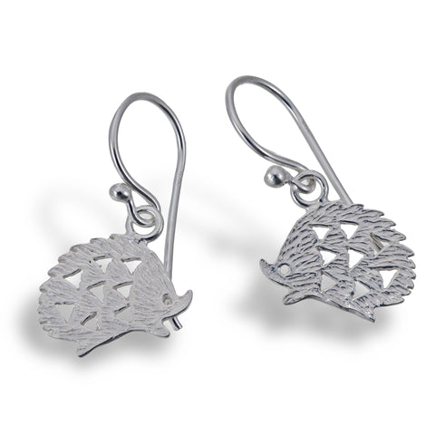 Silver Hedgehog Earrings