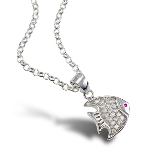 Sparkling Angelfish Pendant