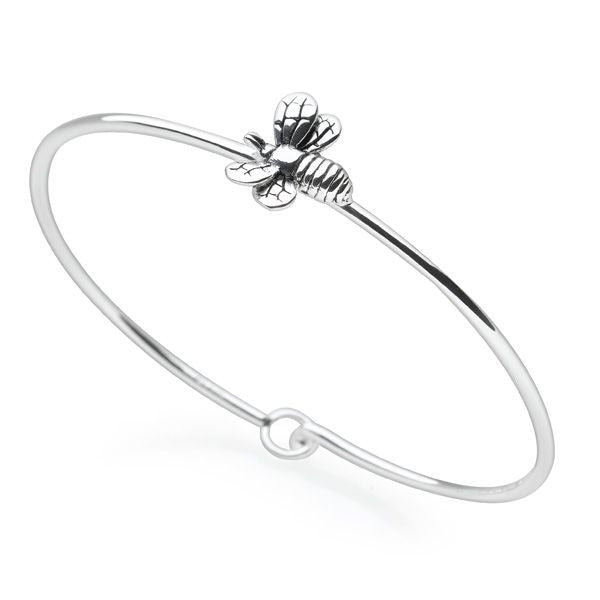 Silver Bee Bangle