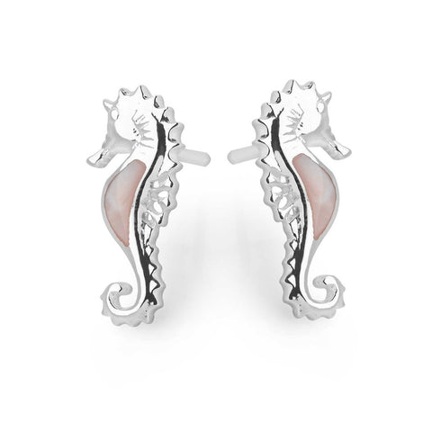 Pink Seahorse Earrings
