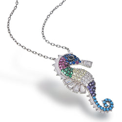 Rainbow Seahorse Necklace