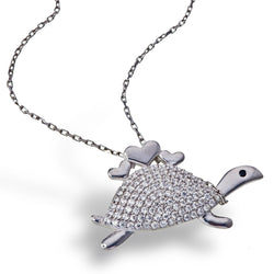 Tortoise Love Necklace (Clear)