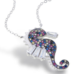 Crystal Seahorse Necklace (Large)