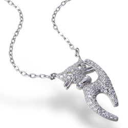 Zirconia Kitten Necklace