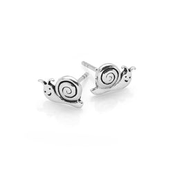 Silver Snail Studs