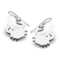 Silver Shore Crab Earrings