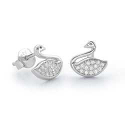 Sparkling Swan Studs