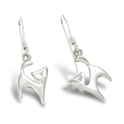 Silver Kitten Earrings