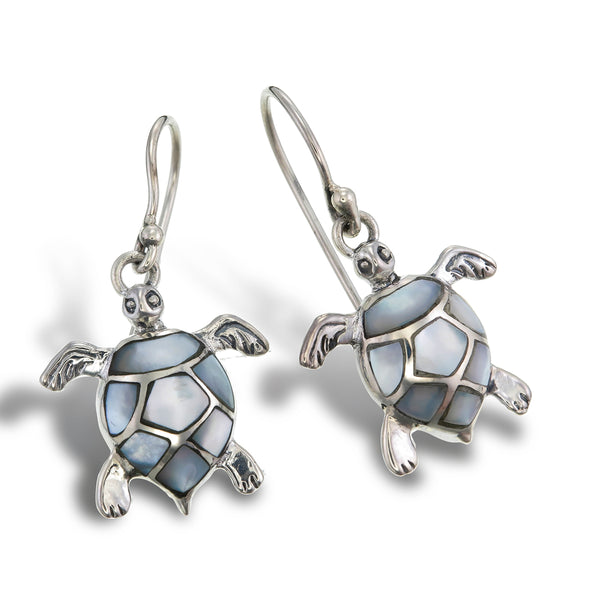 Mother of Pearl Turtle Earrings