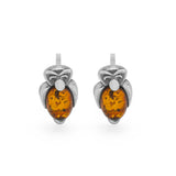 Amber Owl Studs