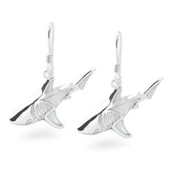 White Shark Earrings