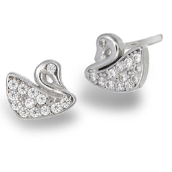 Delicate Swan Studs