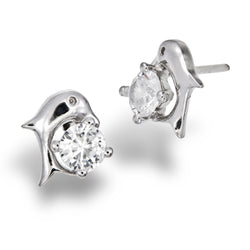 Zirconia Dolphin Studs