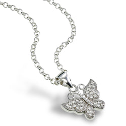 Zirconia Butterfly Pendant