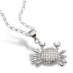 Zirconia Crab Pendant