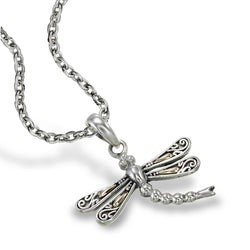 Golden Dragonfly Pendant - Small
