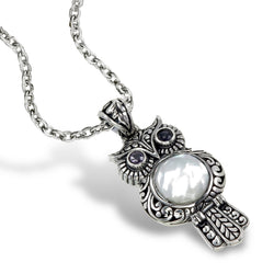 Mother of Pearl Owl Pendant
