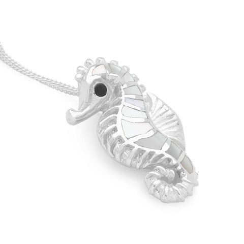 Mother of Pearl Seahorse Pendant (Small)