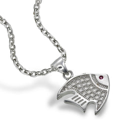 Zirconia Angelfish Pendant